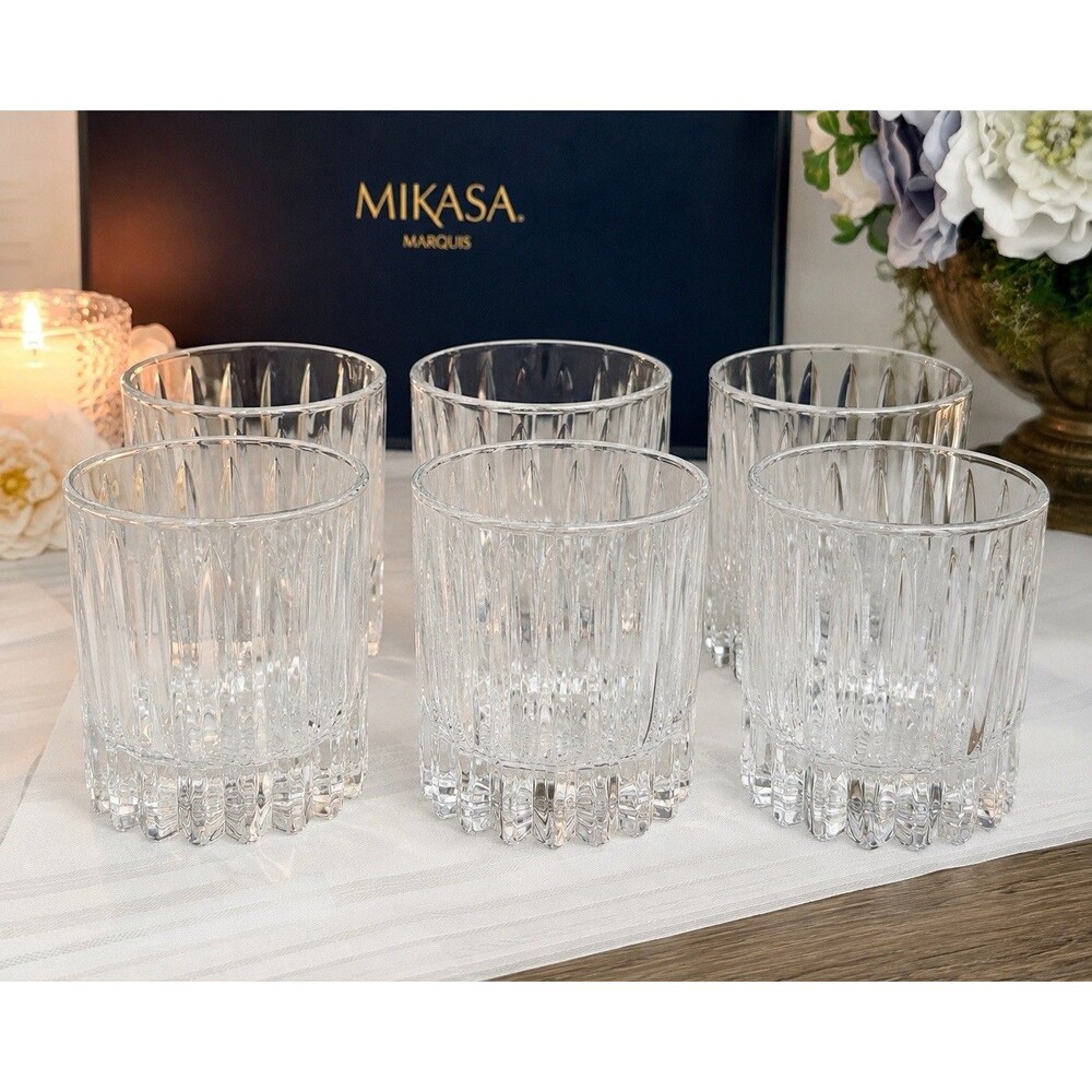 Mikasa Marquis Crystal Double Old Fashioned Glasses Set of 6